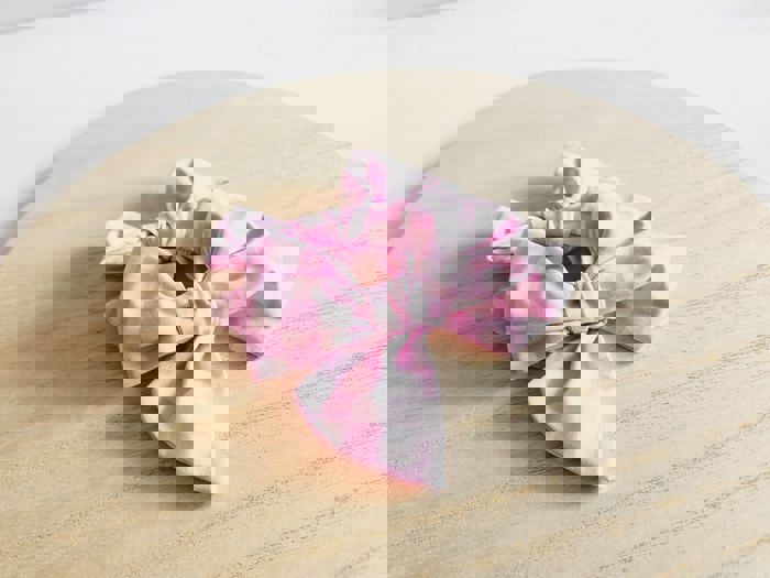 SET OF TWO kids Hand Tied Piggie Bows