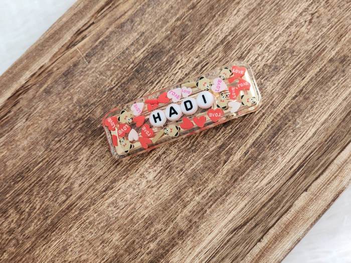 Personalized name hair clips