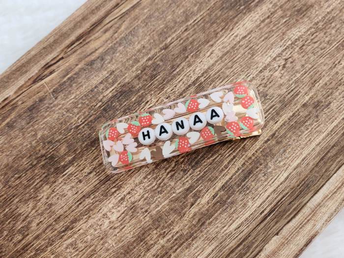 Personalized name hair clips