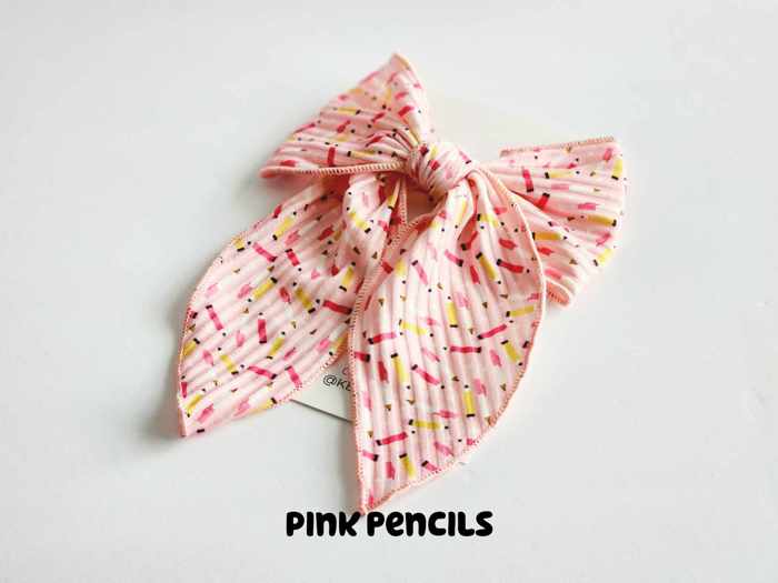 Extra Large Ribbed Hair Bow Clips