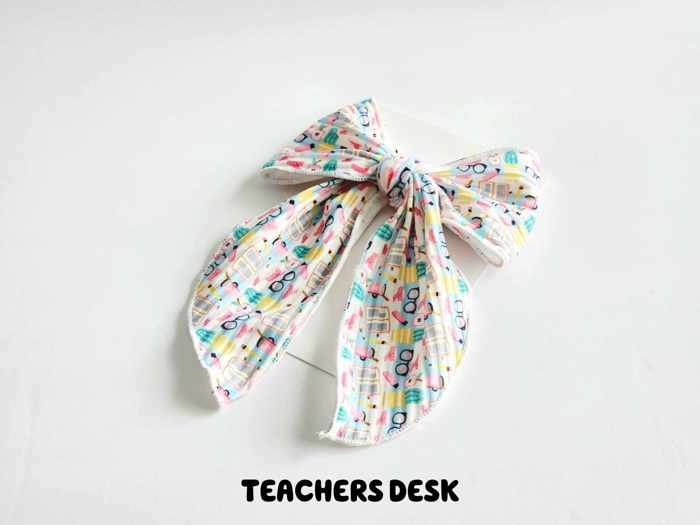 Extra Large Ribbed Hair Bow Clips