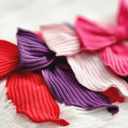  SET OF TWO Solid Ribbed Large Hair Bows