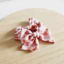 PinkRedHearts SET OF TWO kids Hand Tied Piggie Bows