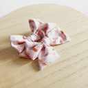 Heart Soda SET OF TWO kids Hand Tied Piggie Bows