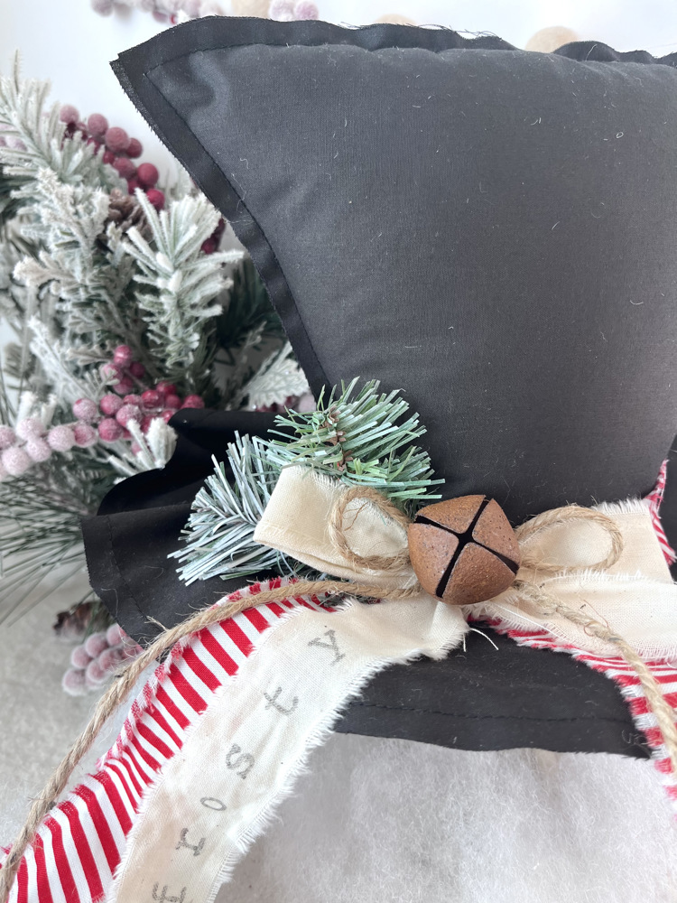 Primitive Frosty the Snowman Hat Christmas Decor