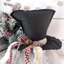 Black Prim Primitive Frosty the Snowman Hat Christmas Decor