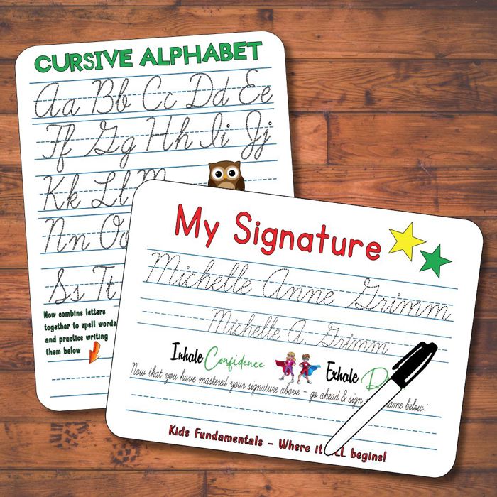 Cursive Handwriting Practice Board