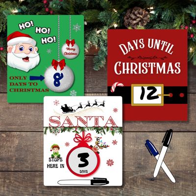 Christmas Countdown Magnets | 3 Designs
