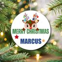 Reindeer Personalized Christmas Ornaments | 5 Designs