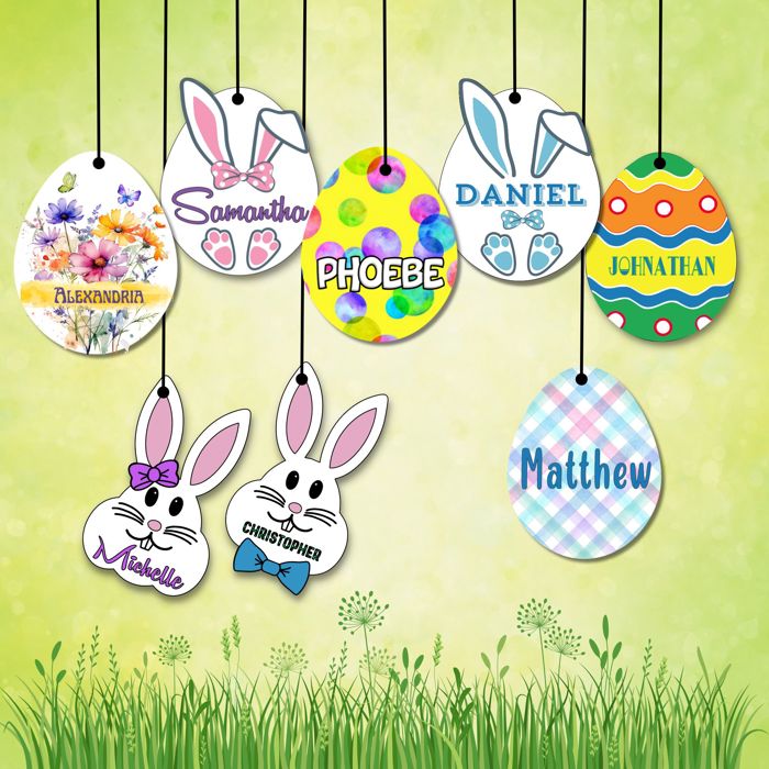 Personalized Easter Basket Tags | 8 Designs