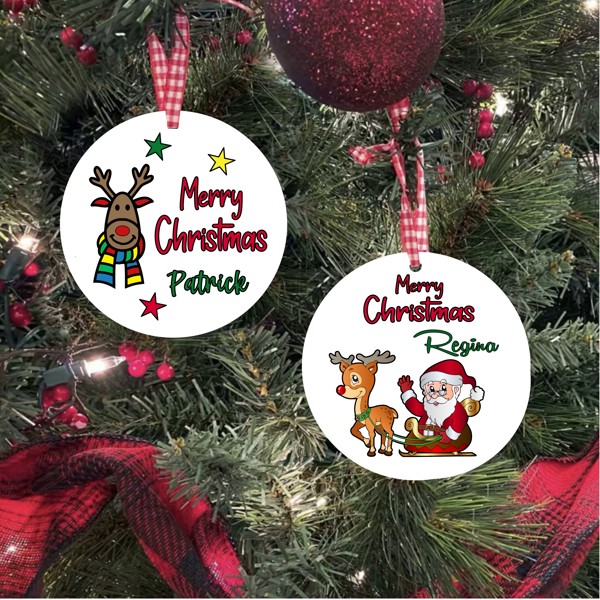 Personalized Christmas Ornaments | 4 Designs