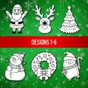  Christmas Craft Magnets | Pack of 6