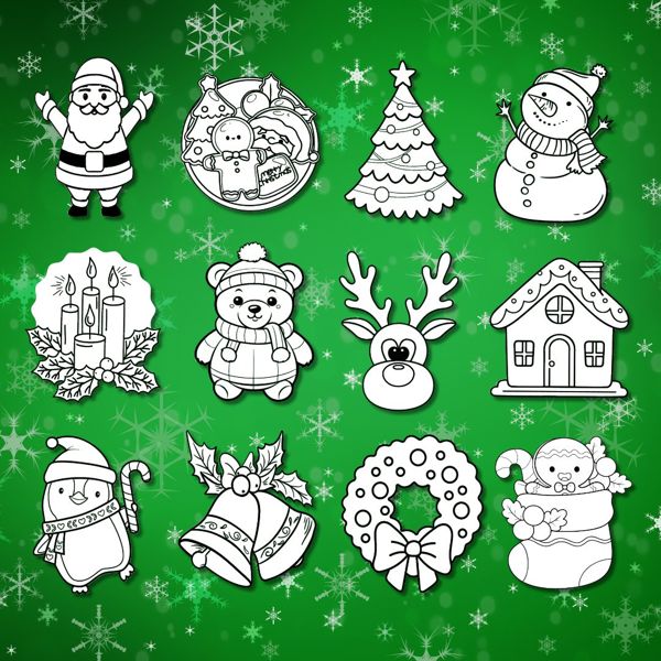 Christmas Craft Magnets | Pack of 6