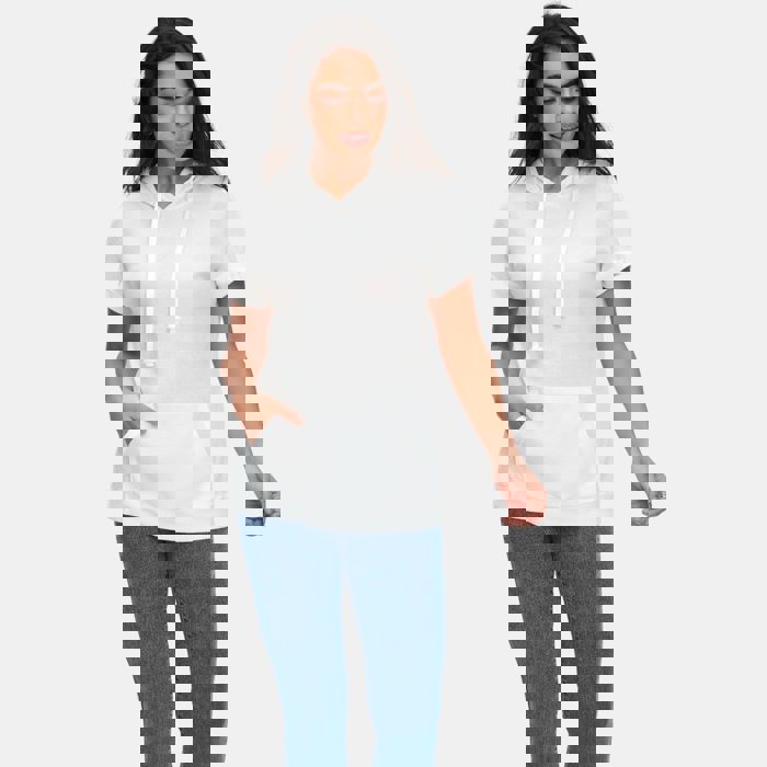 Lightweight Short Sleeve Hoodie with Soft Textured Knit Relaxed Everyday Fit Kangaroo Pocket Drawstring Hood and Casual Comfortable Style Perfect for Warm Weather Layering