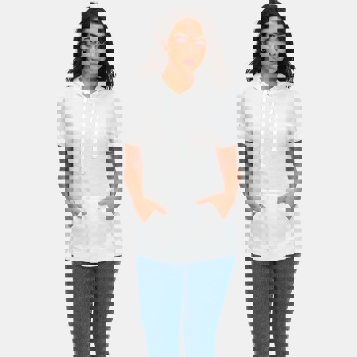 Lightweight Short Sleeve Hoodie with Soft Textured Knit Relaxed Everyday Fit Kangaroo Pocket Drawstring Hood and Casual Comfortable Style Perfect for Warm Weather Layering