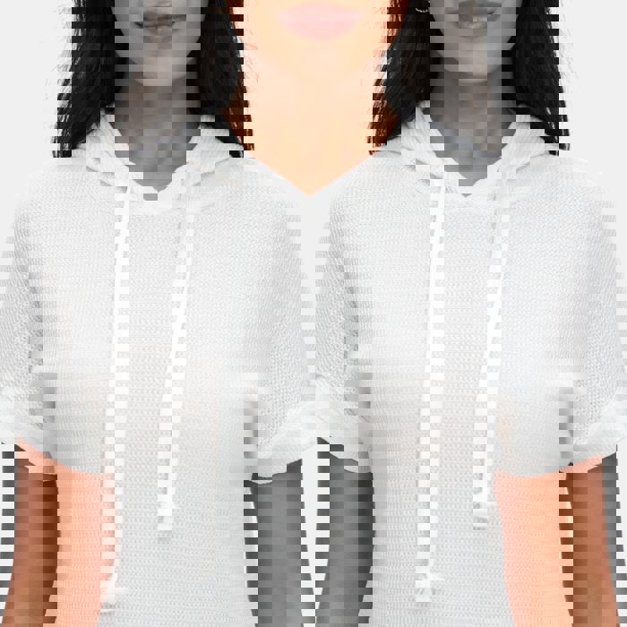 Lightweight Short Sleeve Hoodie with Soft Textured Knit Relaxed Everyday Fit Kangaroo Pocket Drawstring Hood and Casual Comfortable Style Perfect for Warm Weather Layering