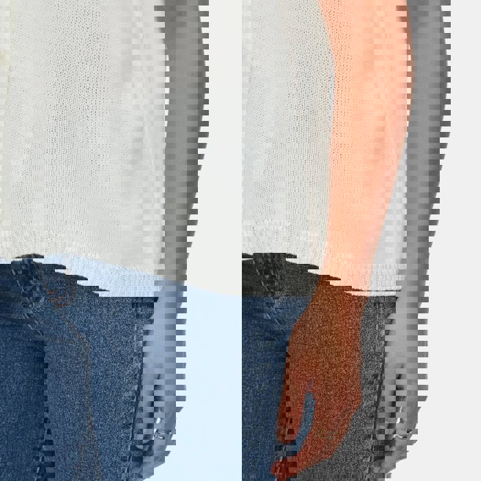 Soft Knit Short Sleeve Button Front Cardigan Top with Relaxed Draped Silhouette Lightweight Feel Flattering V Neckline Versatile Layering Piece for Casual Everyday Comfortable Style