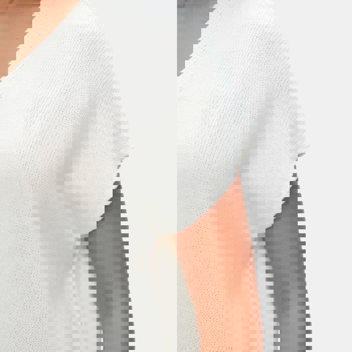 Soft Knit Short Sleeve Button Front Cardigan Top with Relaxed Draped Silhouette Lightweight Feel Flattering V Neckline Versatile Layering Piece for Casual Everyday Comfortable Style