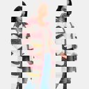 Medium Longline Striped Knit Cardigan with Soft Cozy Texture Relaxed Open Front Design Comfortable Long Sleeves Bold Multi Stripe Pattern