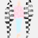 Large Floral Ruffle Trim Button Front Blouse with Soft Lightweight Fabric Feminine Long Sleeve Silhouette Vibrant Floral Print and Polished Everyday Style Perfect for Work Brunch and Casual Outings