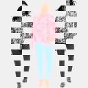 Large Floral Ruffle Trim Button Front Blouse with Soft Lightweight Fabric Feminine Long Sleeve Silhouette Vibrant Floral Print and Polished Everyday Style Perfect for Work Brunch and Casual Outings