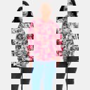 Medium Floral Ruffle Trim Button Front Blouse with Soft Lightweight Fabric Feminine Long Sleeve Silhouette Vibrant Floral Print and Polished Everyday Style Perfect for Work Brunch and Casual Outings