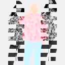 Small Floral Ruffle Trim Button Front Blouse with Soft Lightweight Fabric Feminine Long Sleeve Silhouette Vibrant Floral Print and Polished Everyday Style Perfect for Work Brunch and Casual Outings