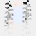 Medium Lightweight Striped Button Front Blouse with Relaxed Fit Soft Breezy Fabric Three Quarter Sleeves Flattering V Notch Neckline and Effortless Everyday Style Perfect for Work Weekends and Travel