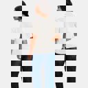 Small Embroidered Knit Top with Floral Detailing Tie Front V Neckline Soft Lightweight Feel Short Sleeves and Feminine Relaxed Silhouette Perfect for Casual Outings Brunch and Effortless Everyday Style