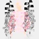 Small Floral Button Front Blouse with Ruffle Trim Neckline Soft Lightweight Fabric Long Sleeves Intricate Floral Print and Feminine Polished Style Perfect for Work Brunch and Effortless Everyday Outfits