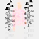 Small Floral Button Front Blouse with Ruffle Trim Neckline Soft Lightweight Fabric Long Sleeves Intricate Floral Print and Feminine Polished Style Perfect for Work Brunch and Effortless Everyday Outfits