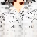  Embroidered Button Front Jacket with Stylish Floral Outline Design Soft Structured Fabric Front Patch Pockets Classic Collar and Versatile