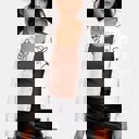 Medium Embroidered Button Front Jacket with Stylish Floral Outline Design Soft Structured Fabric Front Patch Pockets Classic Collar and Versatile