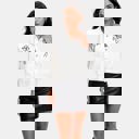 Medium Embroidered Button Front Jacket with Stylish Floral Outline Design Soft Structured Fabric Front Patch Pockets Classic Collar and Versatile