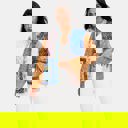  Mixed Print Quilted Jacket with Colorblock Patchwork Design Soft Lightly Padded Feel Front Pockets Contrast Binding and Stylish Statement