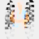 Medium Mixed Print Quilted Jacket with Colorblock Patchwork Design Soft Lightly Padded Feel Front Pockets Contrast Binding and Stylish Statement