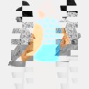 Large Mixed Print Quilted Jacket with Colorblock Patchwork Design Soft Lightly Padded Feel Front Pockets Contrast Binding and Stylish Statement