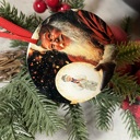  Santa snow globe photo ornament for pets , kids , families 