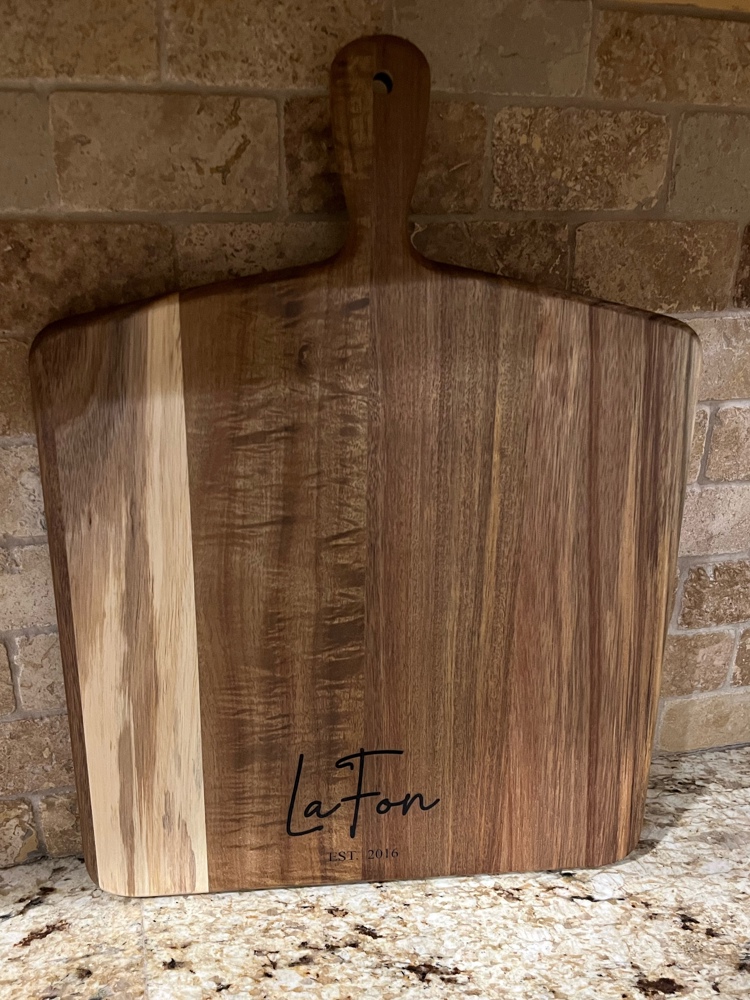 Personalized acacia cutting board with handle charcuterie boards 