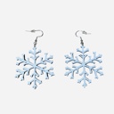  Laser engraved wooden snowflake earrings (any colors) 2-3”