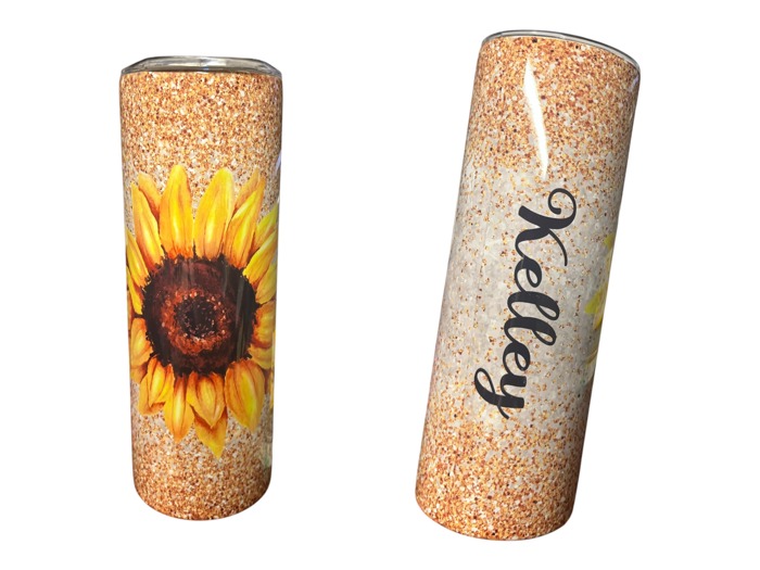 Personalized sunflower tumbler Christmas gift for her 