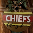  3D chiefs kingdom football door hanger large 21”