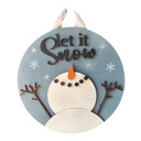  3D let it snow door hanger sign 15” 