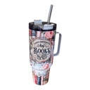  40oz tumbler with handle easily distracted by books / book lover gift 