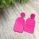 Magenta Joy Clay Earrings