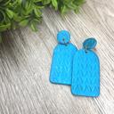 Teal Joy Clay Earrings