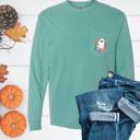 Seafoam Small Pocket Ghost Graphic Tshirt 