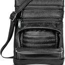 Black Krediz Genuine Leather Cross Body Handbag - Soft & Durable Crossbody Bags- Standard Size