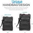 Black Krediz Genuine Leather Cross Body Handbag - Soft & Durable Crossbody Bags- Standard Size