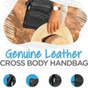 Black Krediz Genuine Leather Cross Body Handbag - Soft & Durable Crossbody Bags- Standard Size